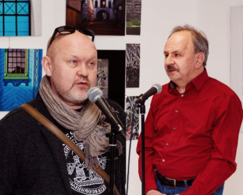 Сяргей Харэўскі і дац. Уладзімір Голубеў выступілі на адкрыцці выставы «Колер Беларусi»